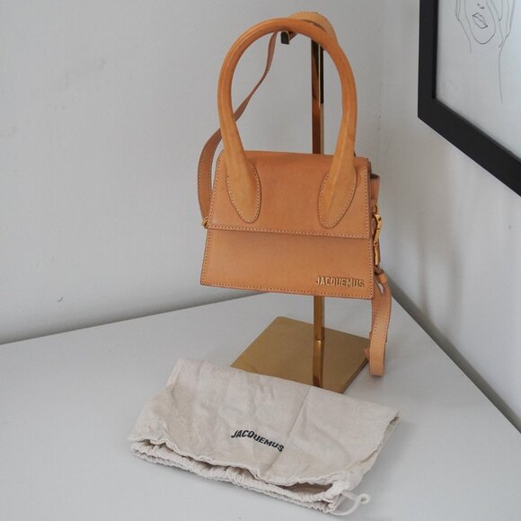 JACQUEMUS LE CHIQUITO MOYEN BAG IN MUSTAD YELLOW - Picture 1 of 12